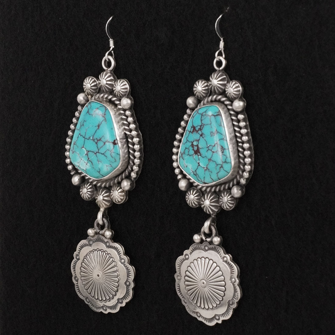 Michael Calladitto Turquoise & Sterling Silver Earrings