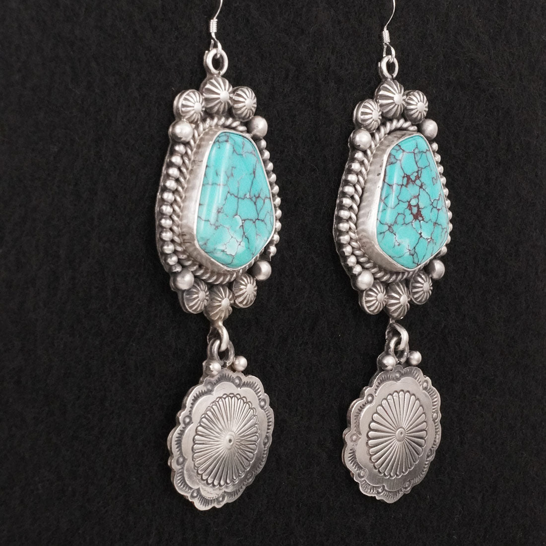 Michael Calladitto Turquoise & Sterling Silver Earrings