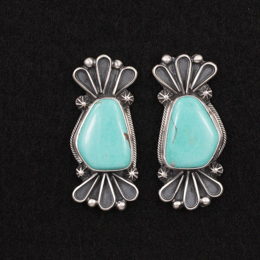 Bobby Johnson Turquoise & Sterling Silver Earrings