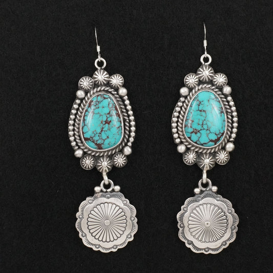 Michael Calladitto Turquoise & Sterling Silver Earrings