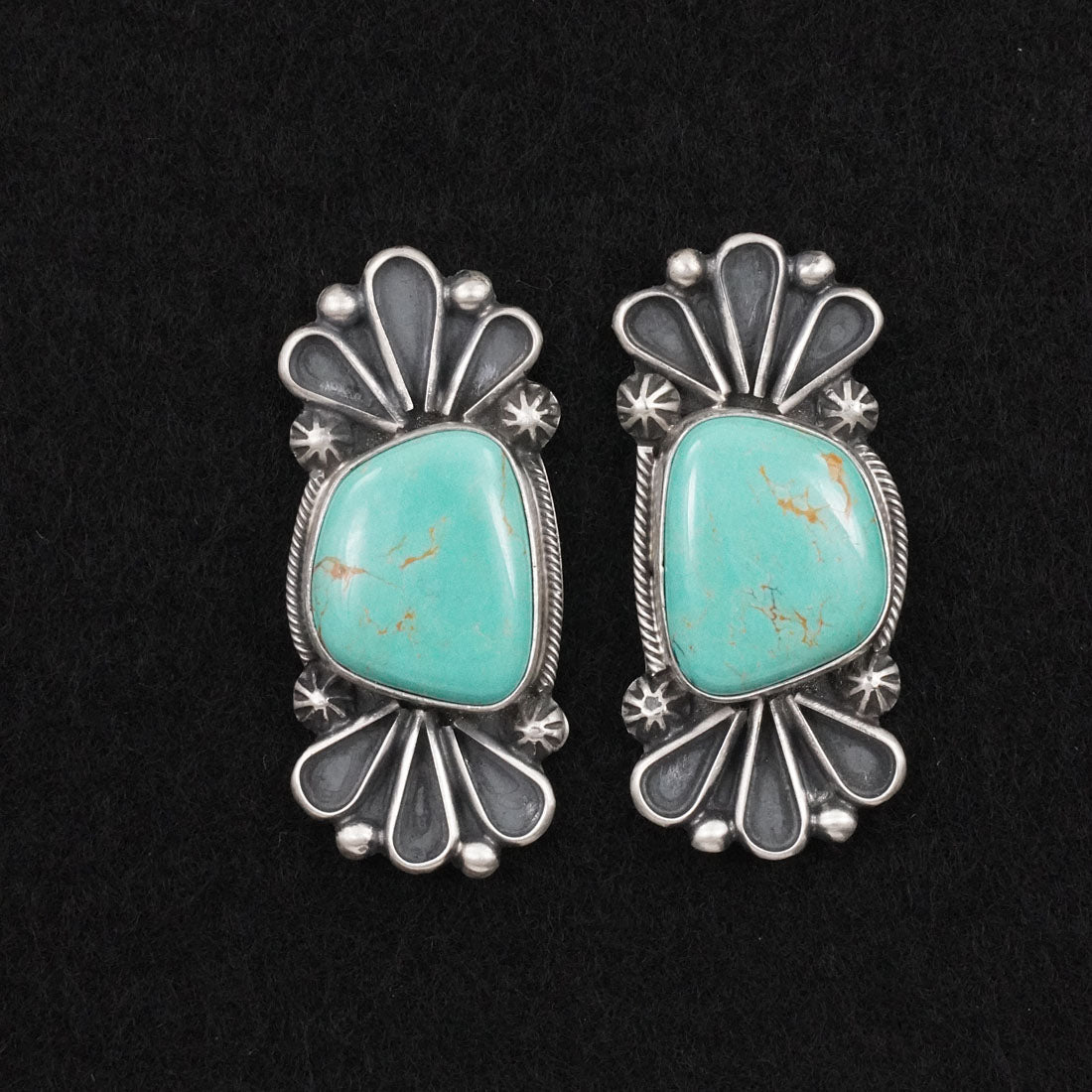 Bobby Johnson Turquoise & Sterling Silver Earrings