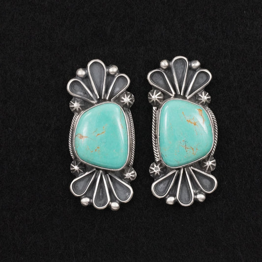 Bobby Johnson Turquoise & Sterling Silver Earrings