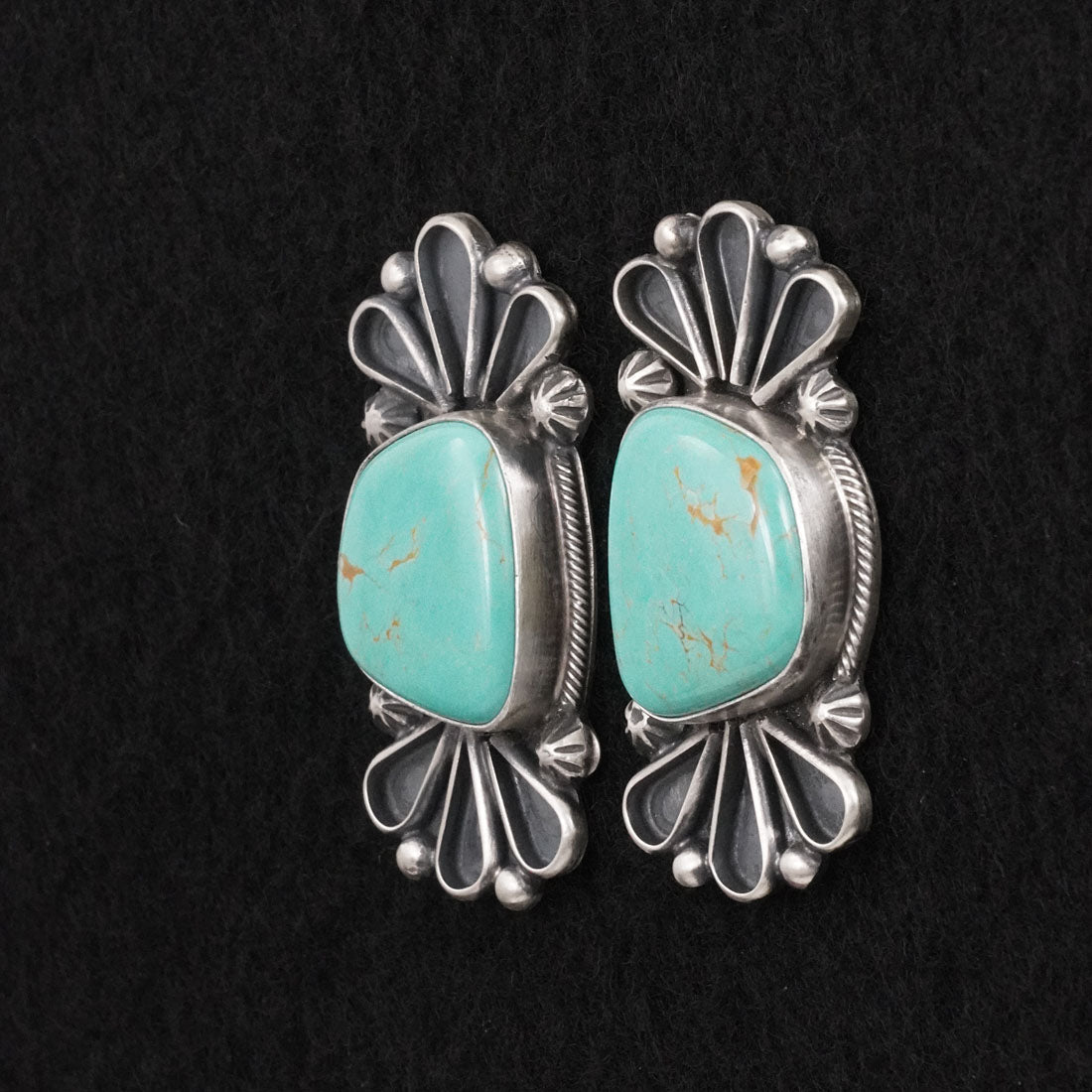 Bobby Johnson Turquoise & Sterling Silver Earrings