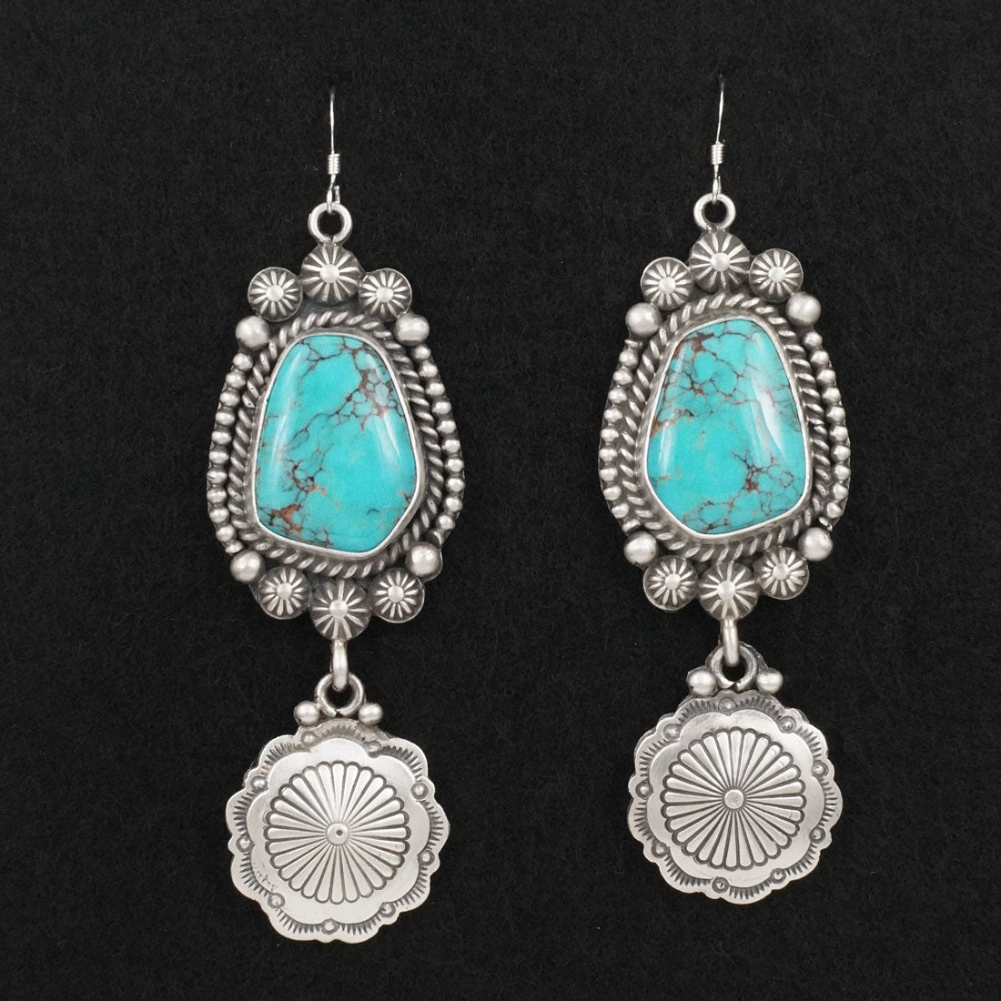 Michael Calladitto Turquoise & Sterling Silver Earrings
