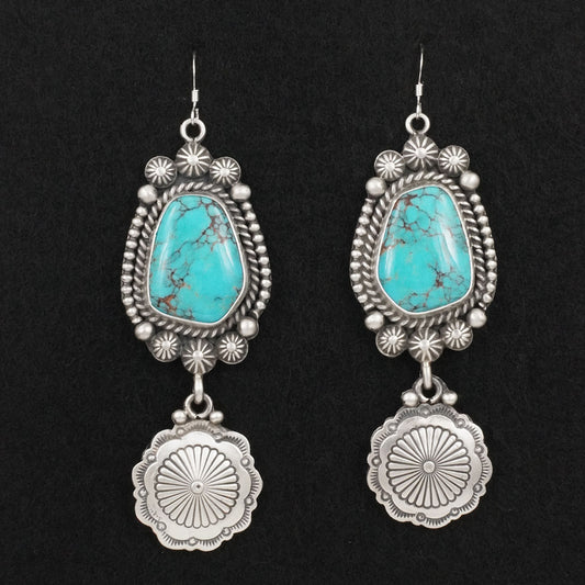 Michael Calladitto Turquoise & Sterling Silver Earrings