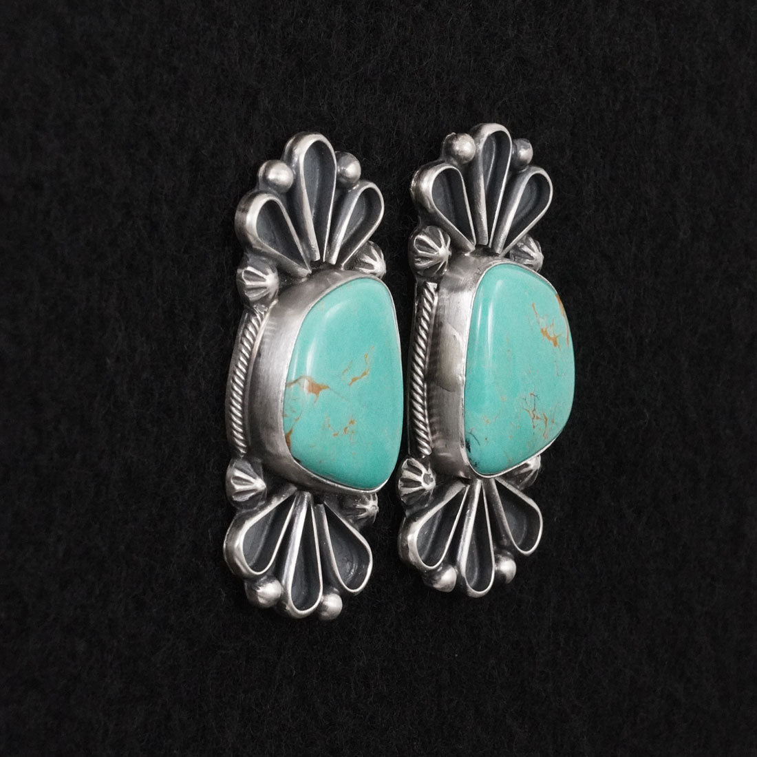Bobby Johnson Turquoise & Sterling Silver Earrings