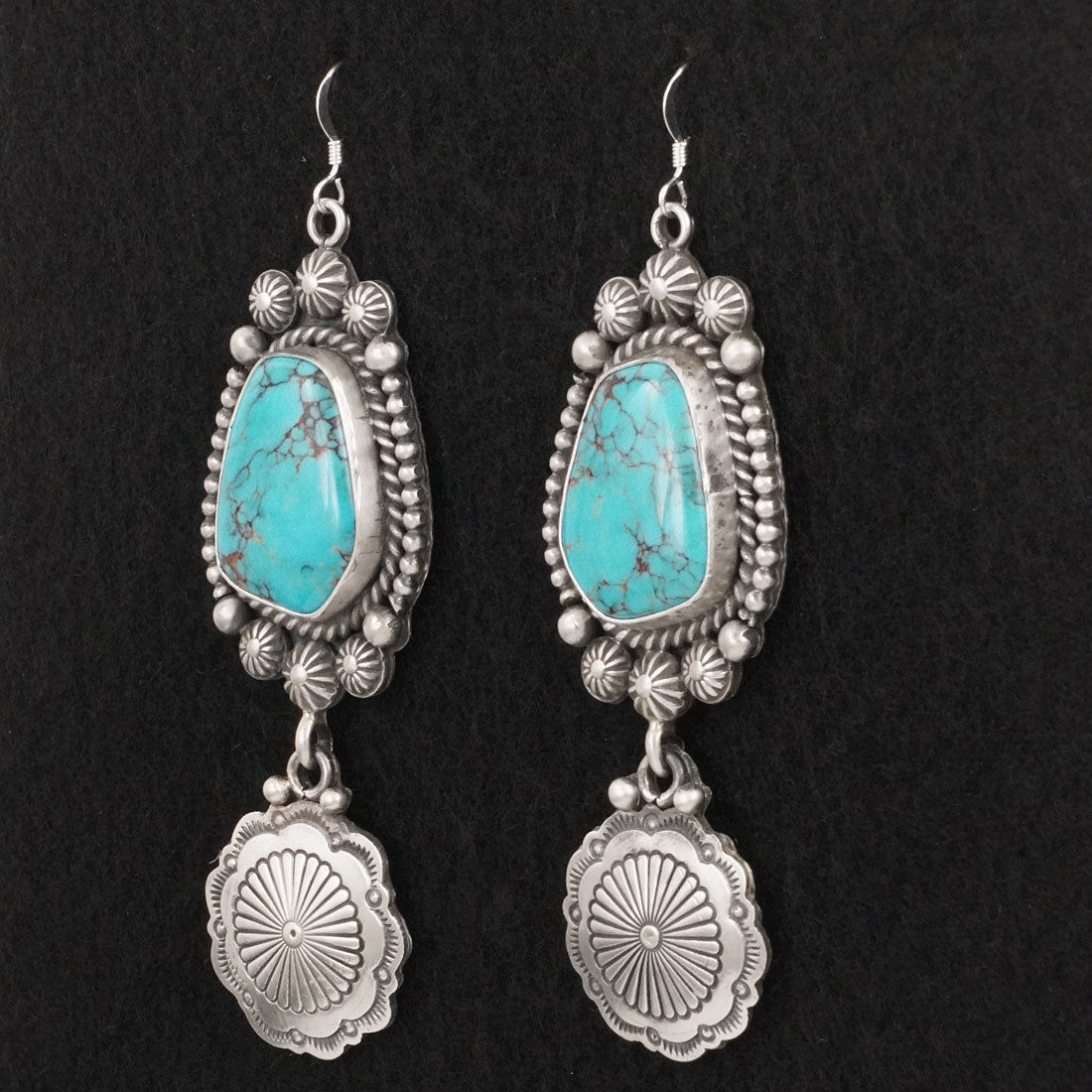 Michael Calladitto Turquoise & Sterling Silver Earrings