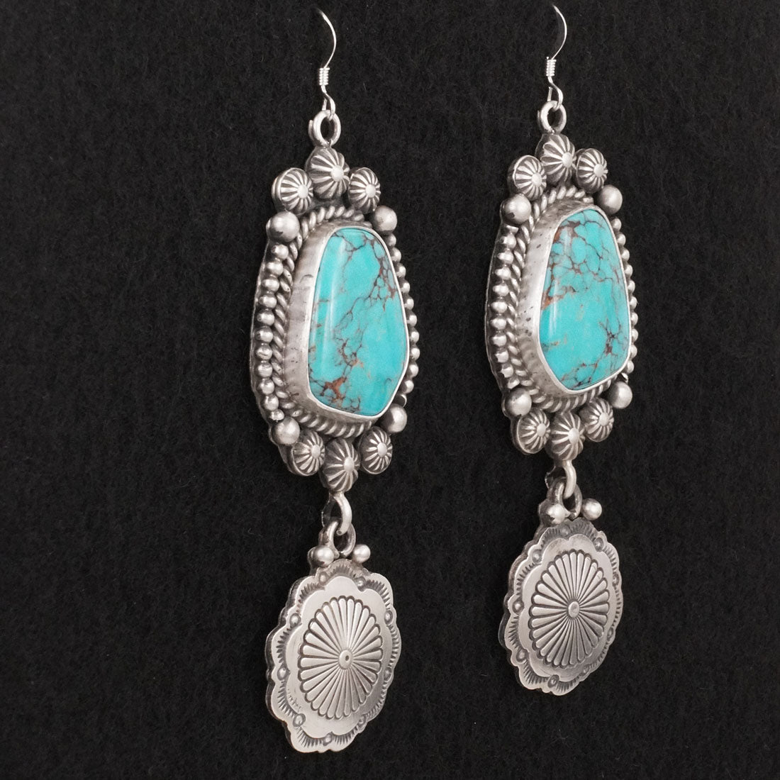 Michael Calladitto Turquoise & Sterling Silver Earrings