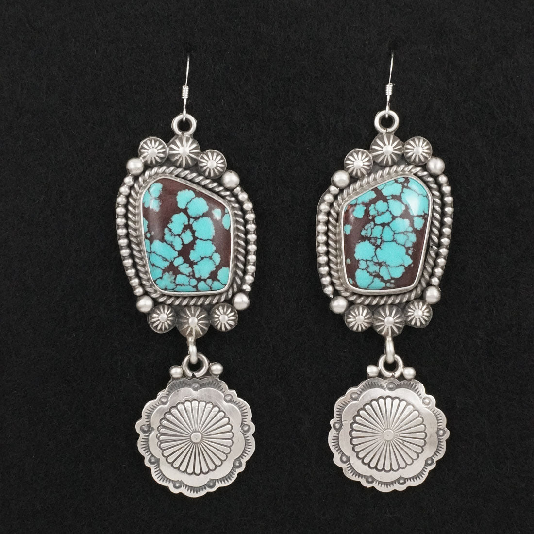 Michael Calladitto Turquoise & Sterling Silver Earrings