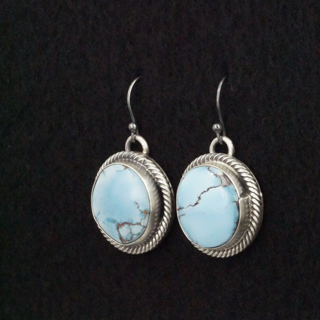 Bobby Johnson Turquoise & Sterling Silver Earrings & Pendant