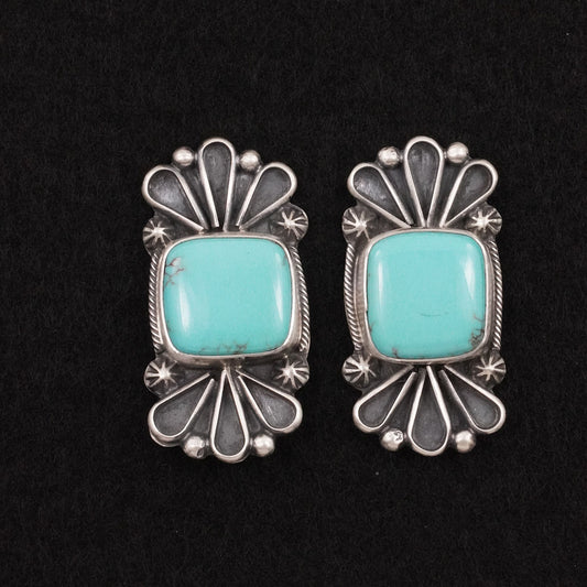 Bobby Johnson Turquoise & Sterling Silver Earrings