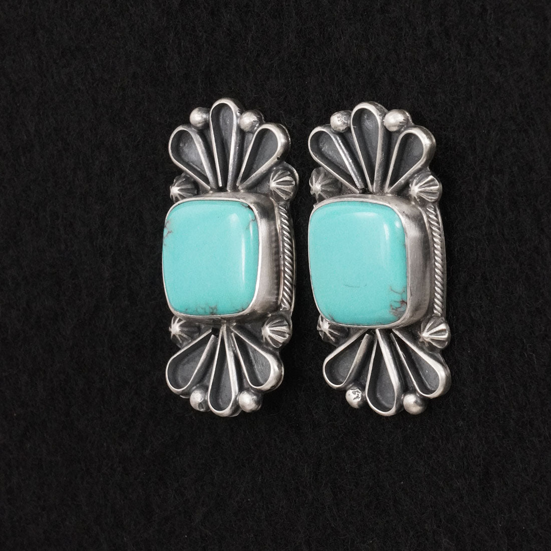 Bobby Johnson Turquoise & Sterling Silver Earrings