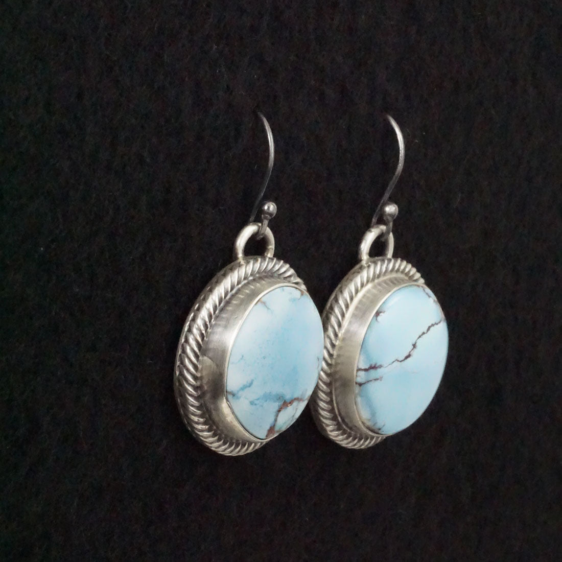 Bobby Johnson Turquoise & Sterling Silver Earrings & Pendant