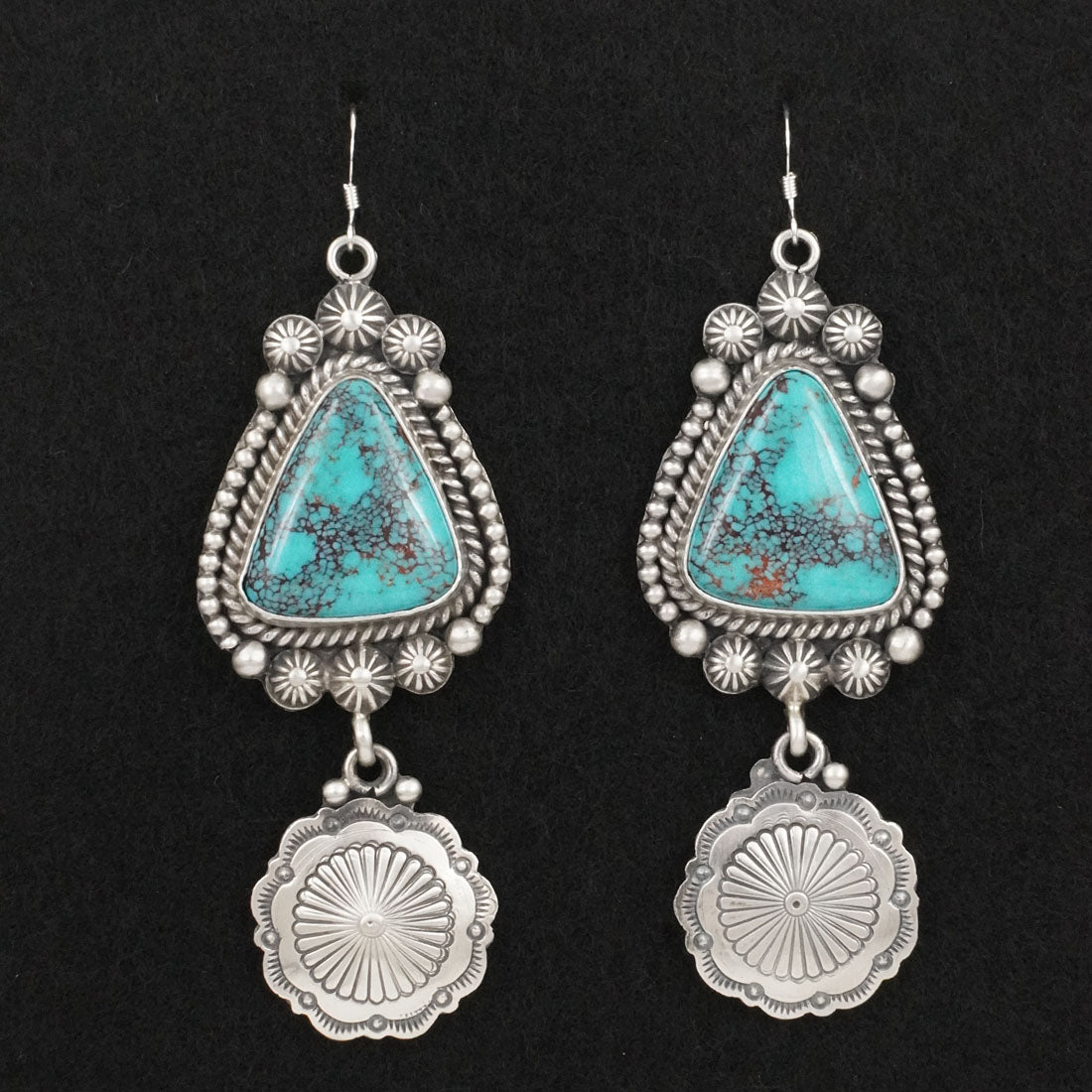 Michael Calladitto Turquoise & Sterling Silver Earrings
