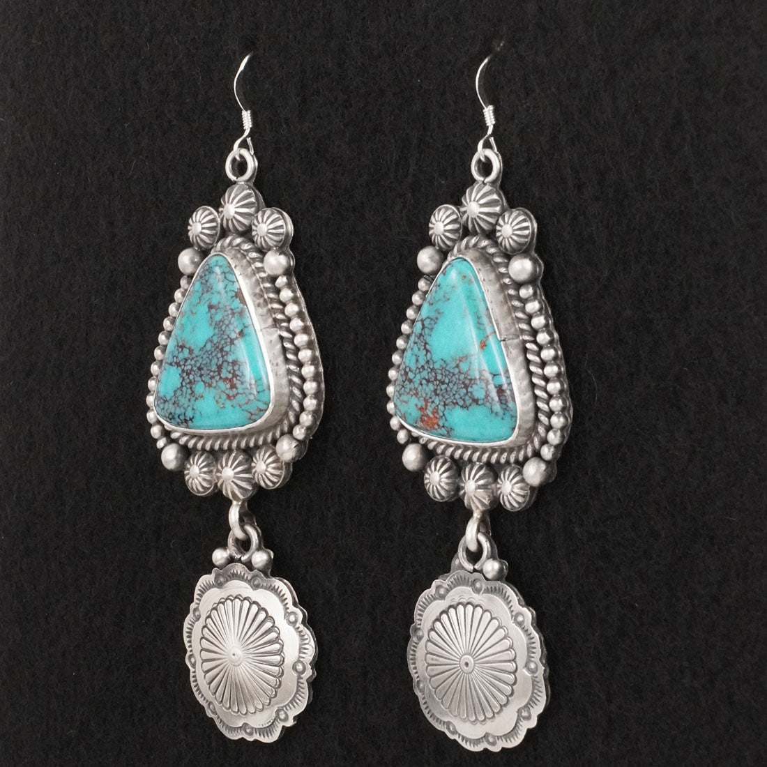 Michael Calladitto Turquoise & Sterling Silver Earrings