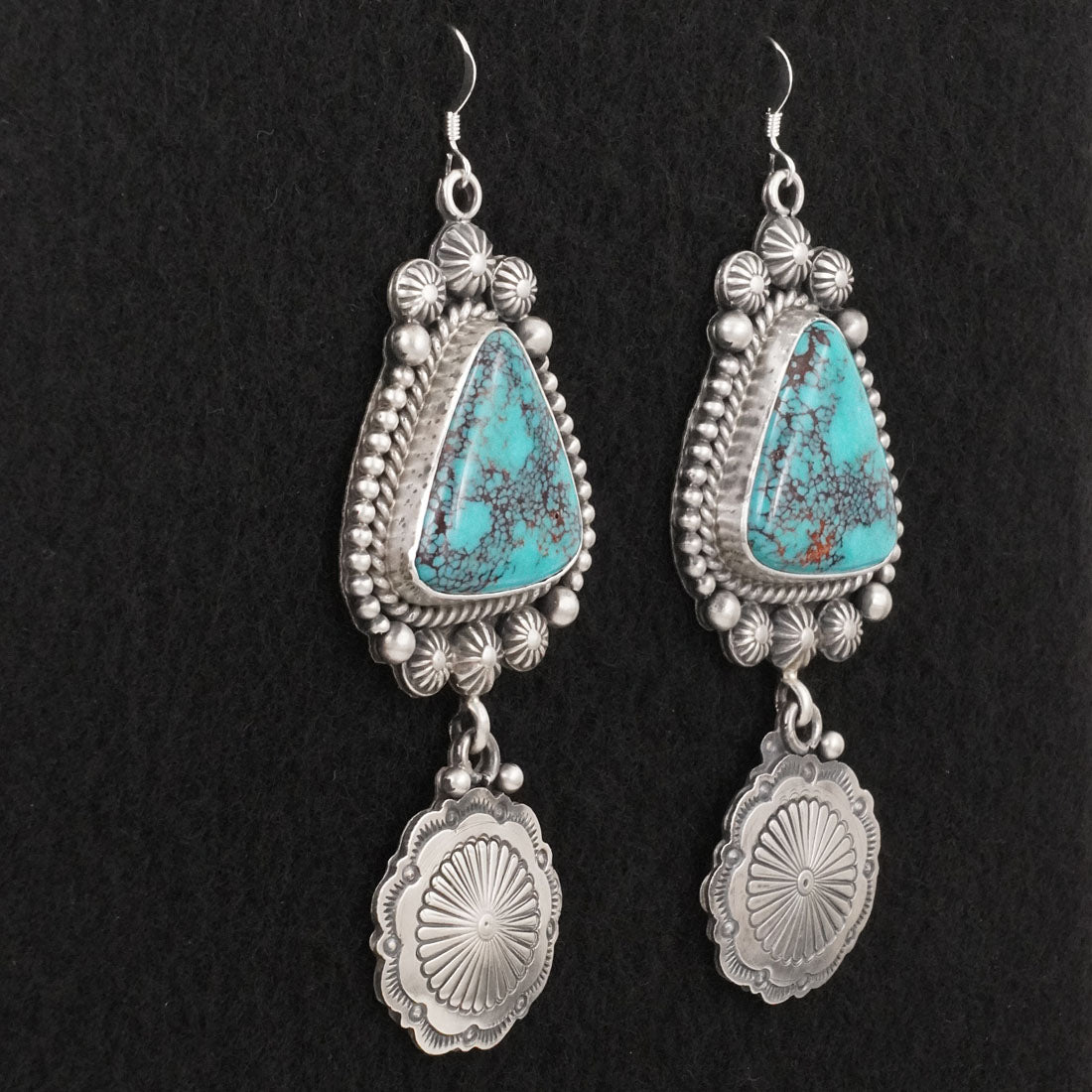 Michael Calladitto Turquoise & Sterling Silver Earrings