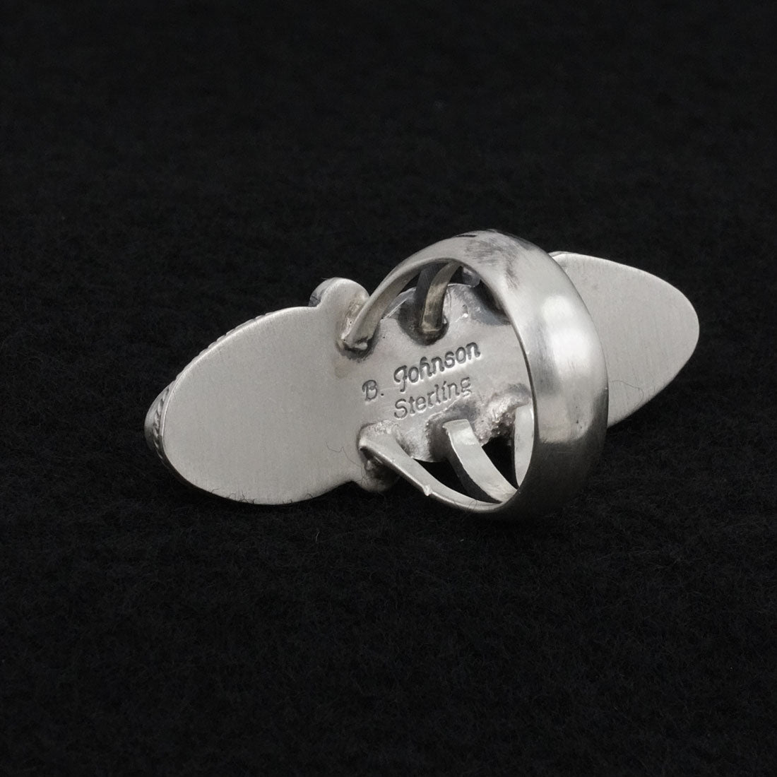 Bobby Johnson Turquoise & Sterling Silver Ring Size 6.5