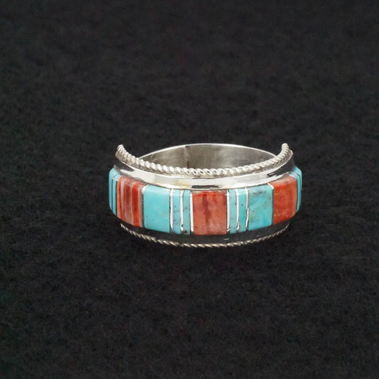 Deirdre Luna Panteah Multi-Stone & Sterling Silver Ring Sz. 13