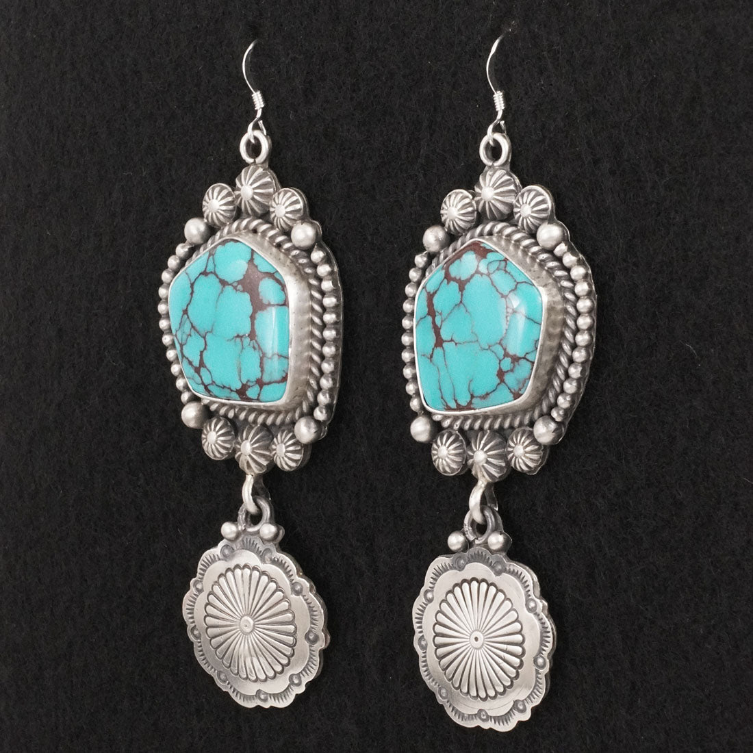 Michael Calladitto Turquoise & Sterling Silver Earrings