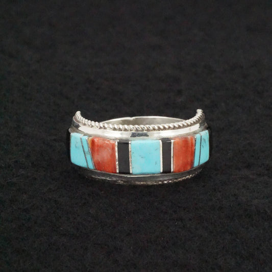 Deirdre Luna Panteah Multi-Stone & Sterling Silver Ring Sz. 11.5