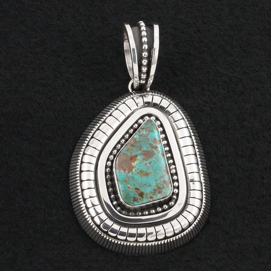 Jonathan Nez Turquoise & Sterling Silver Pendant