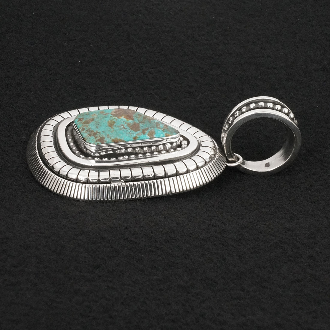 Jonathan Nez Turquoise & Sterling Silver Pendant