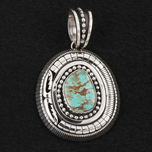 Jonathan Nez Turquoise & Sterling Silver Pendant