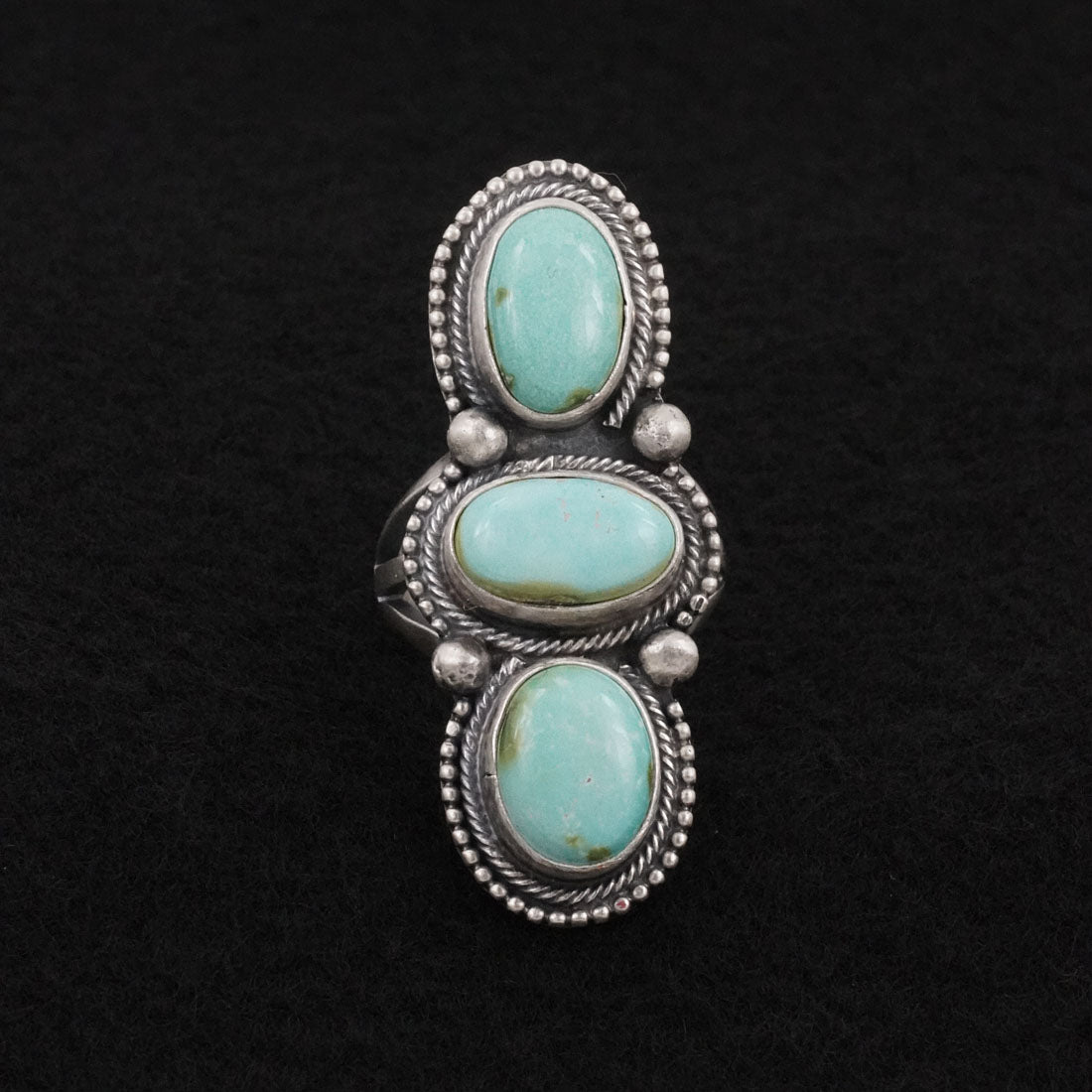 Bobby Johnson Turquoise & Sterling Silver Ring Size 7