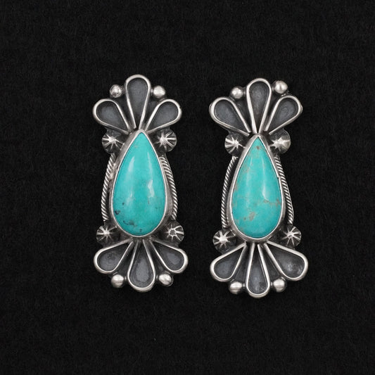Bobby Johnson Turquoise & Sterling Silver Earrings