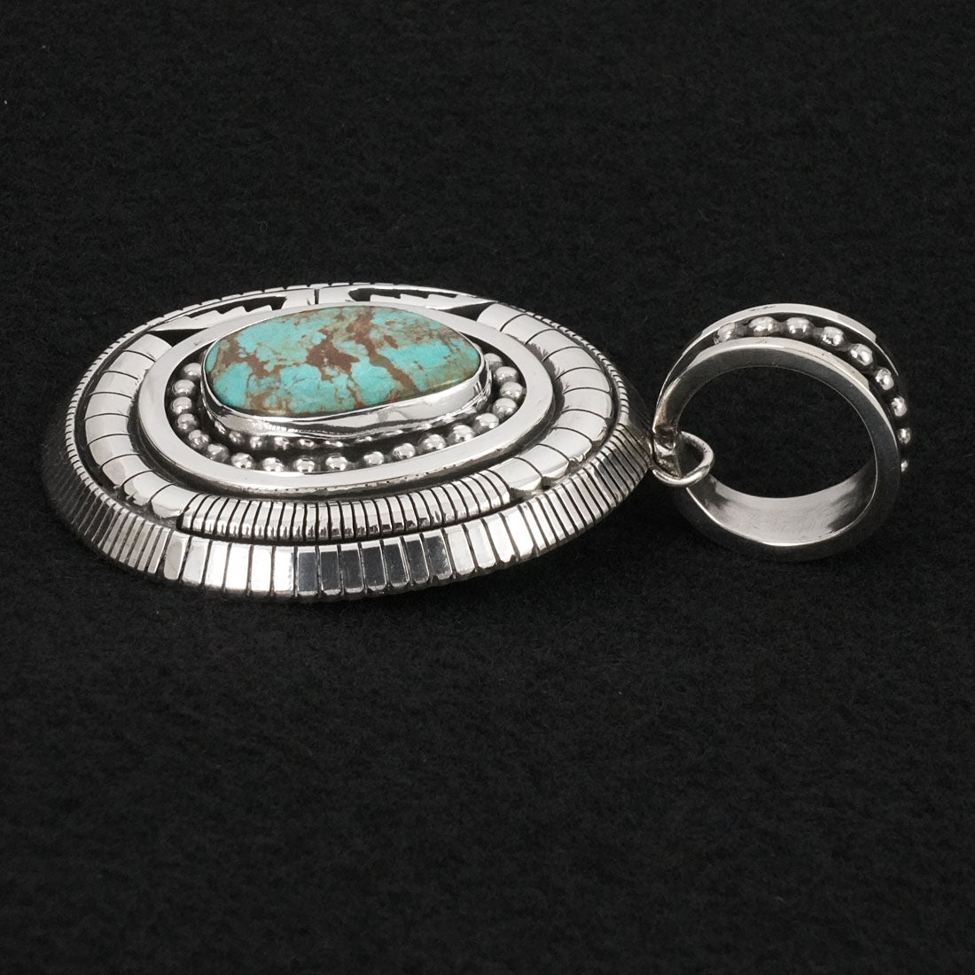 Jonathan Nez Turquoise & Sterling Silver Pendant