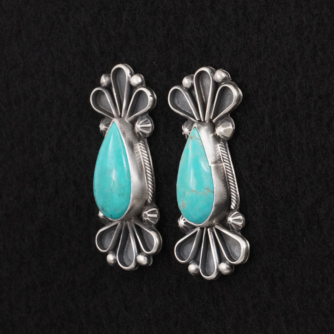 Bobby Johnson Turquoise & Sterling Silver Earrings