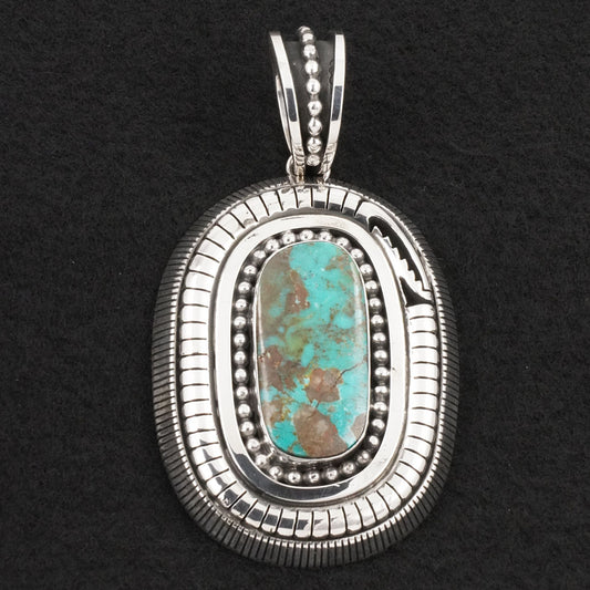 Jonathan Nez Turquoise & Sterling Silver Pendant