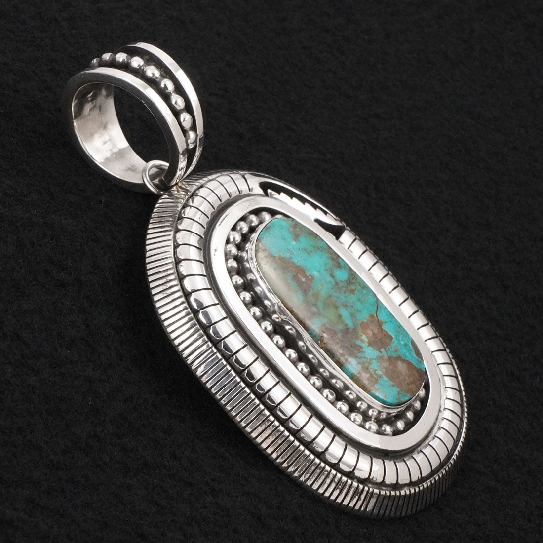 Jonathan Nez Turquoise & Sterling Silver Pendant