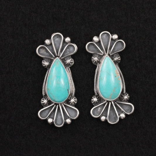 Bobby Johnson Turquoise & Sterling Silver Earrings