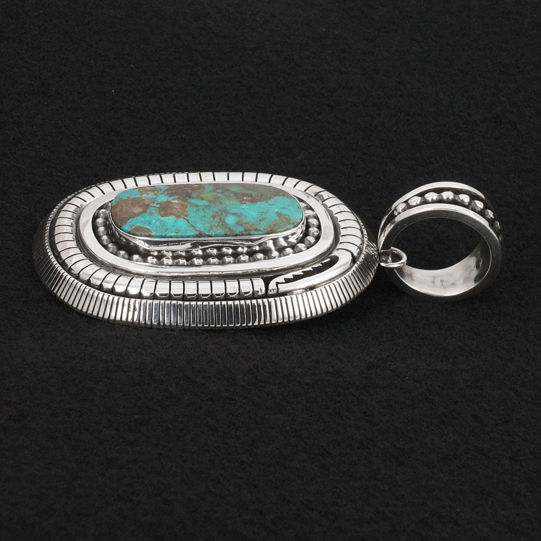 Jonathan Nez Turquoise & Sterling Silver Pendant