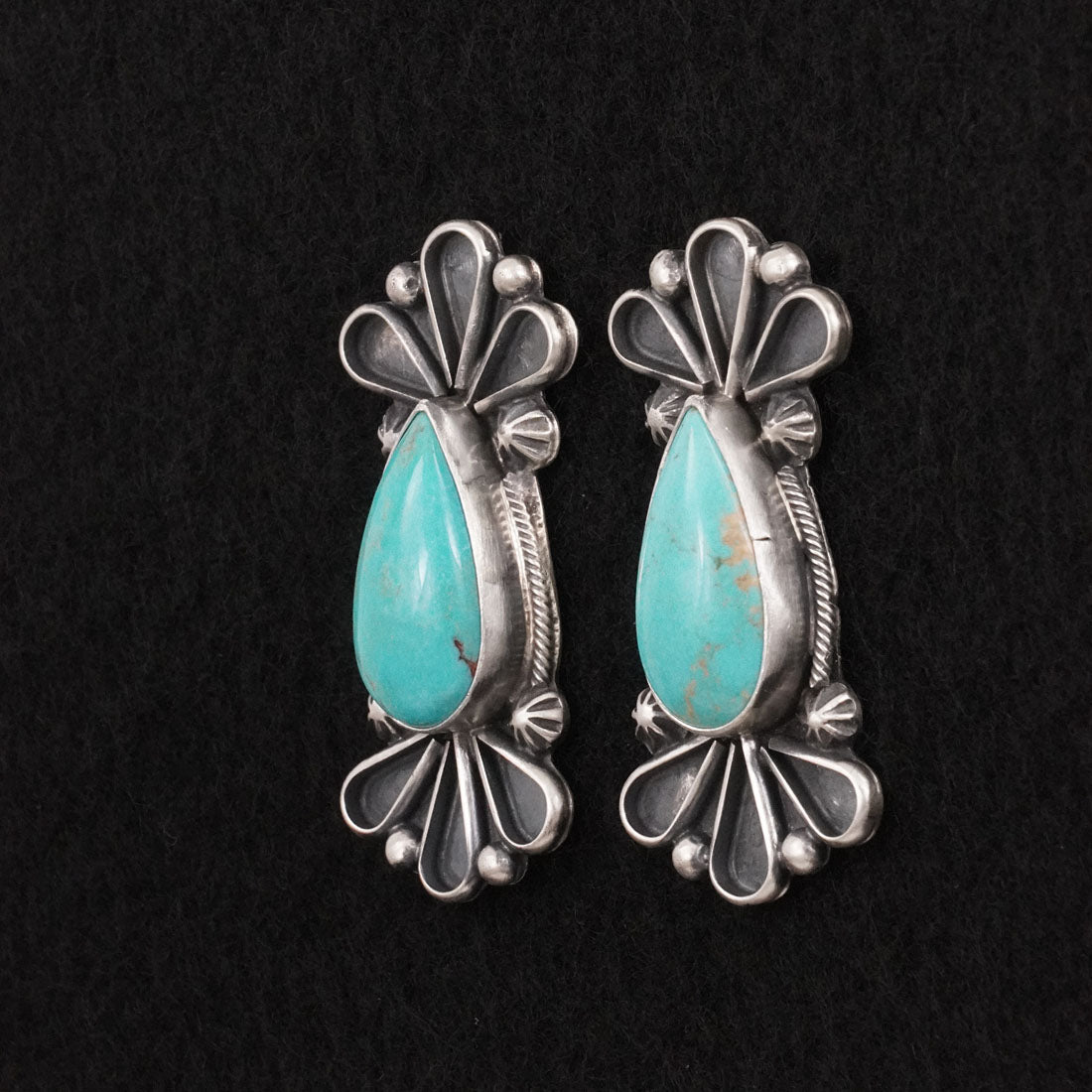 Bobby Johnson Turquoise & Sterling Silver Earrings