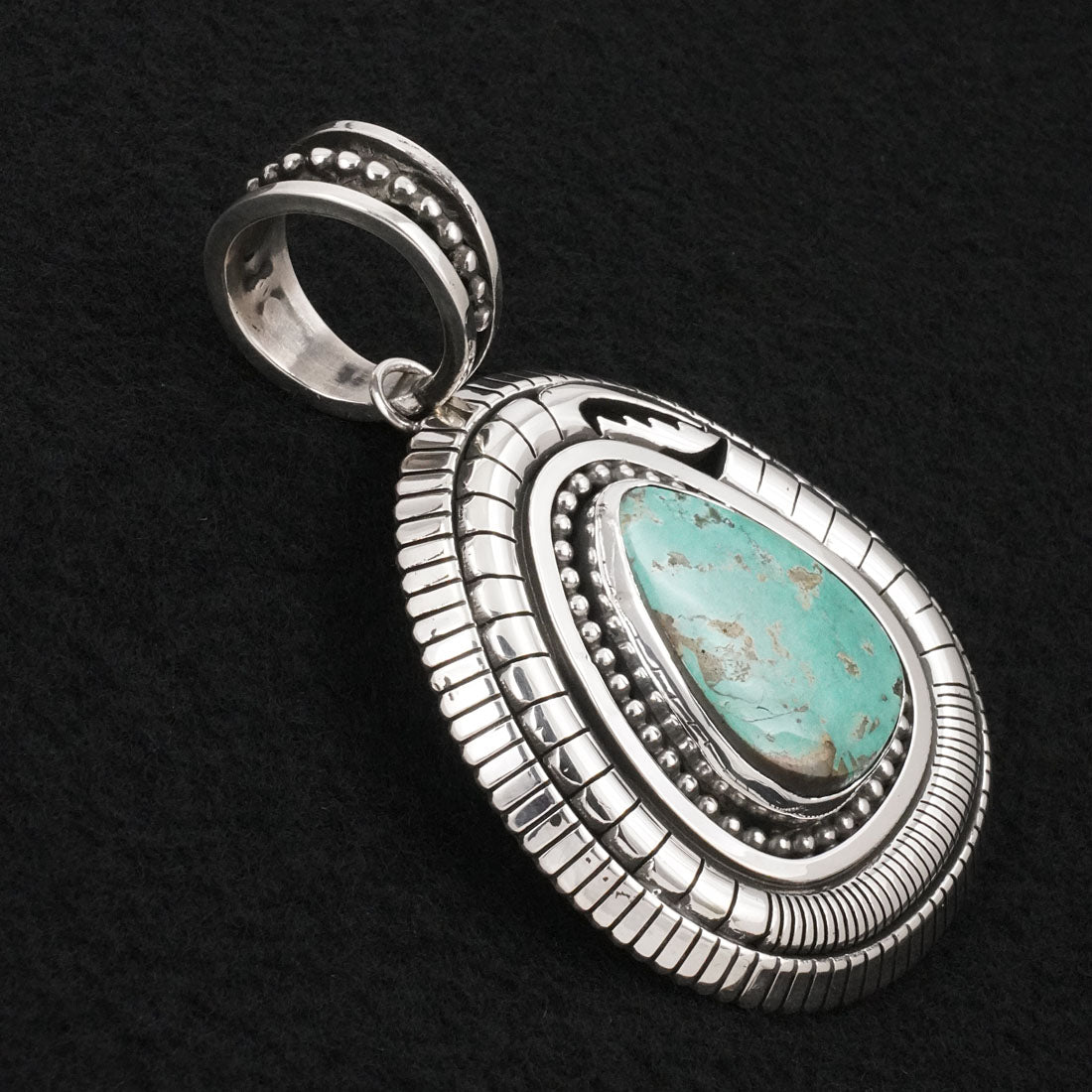 Jonathan Nez Turquoise & Sterling Silver Pendant