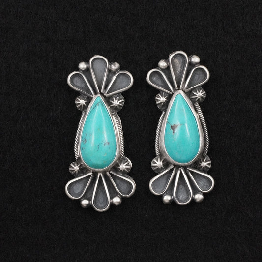 Bobby Johnson Turquoise & Sterling Silver Earrings