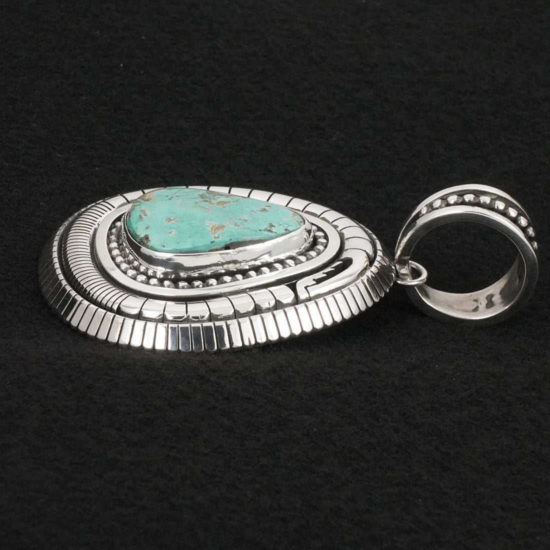 Jonathan Nez Turquoise & Sterling Silver Pendant