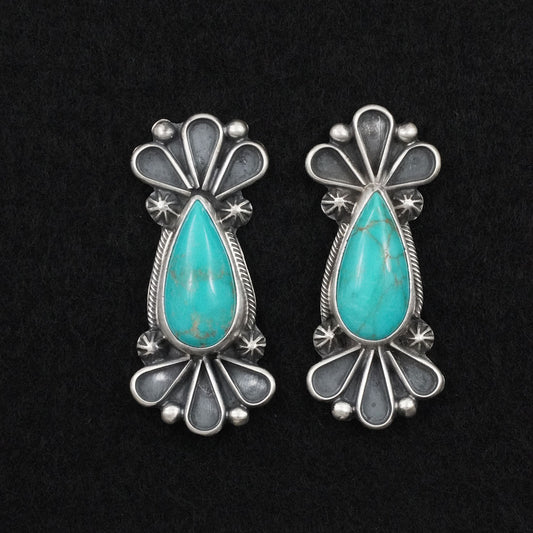 Bobby Johnson Turquoise & Sterling Silver Earrings
