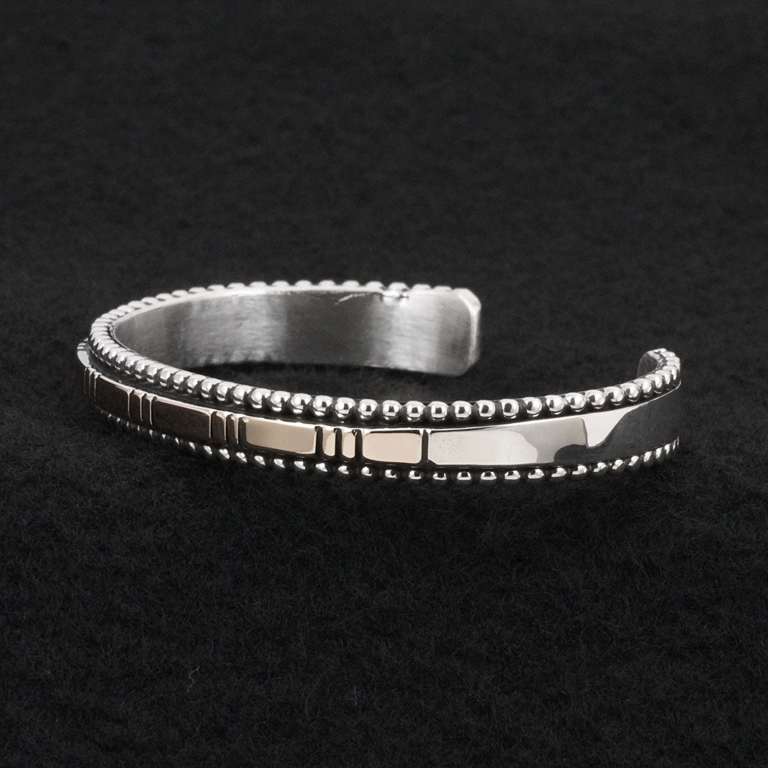 Jonathan Nez Sterling Silver & 14k Gold Bracelet