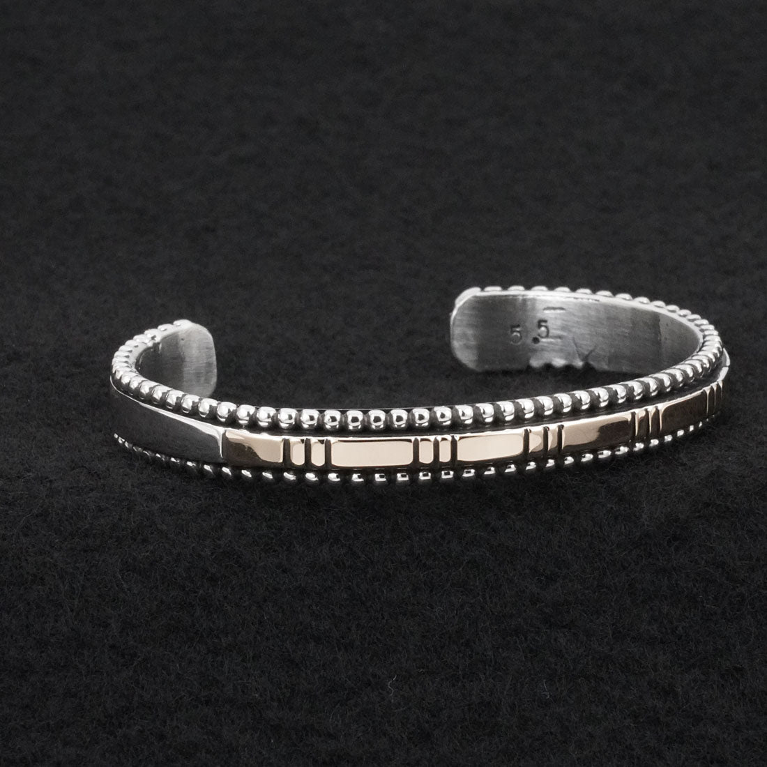 Jonathan Nez Sterling Silver & 14k Gold Bracelet