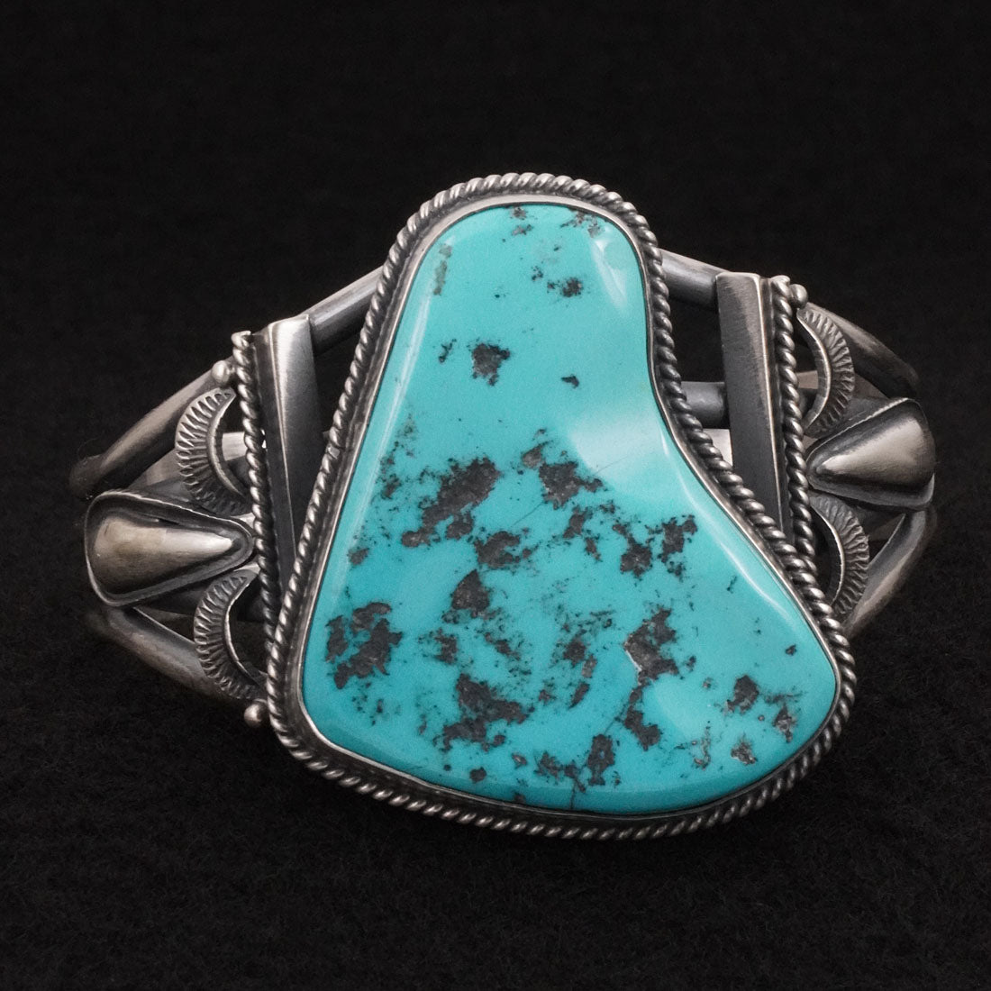 Derrick Gordon Turquoise & Sterling Silver Squash Blossom Set