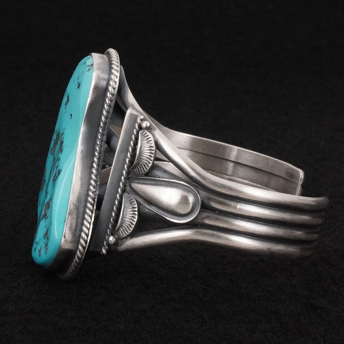 Derrick Gordon Turquoise & Sterling Silver Squash Blossom Set