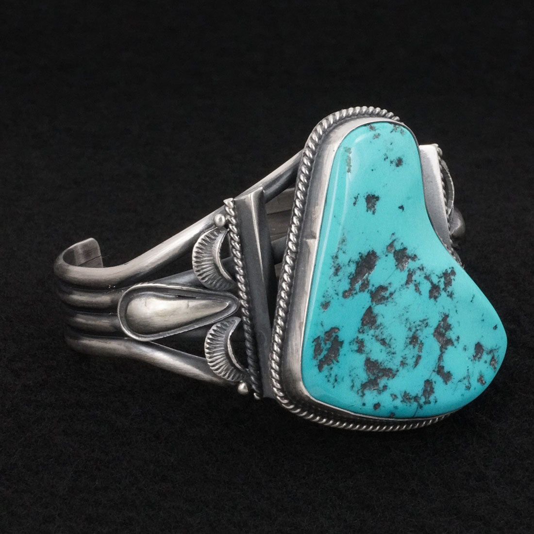 Derrick Gordon Turquoise & Sterling Silver Squash Blossom Set