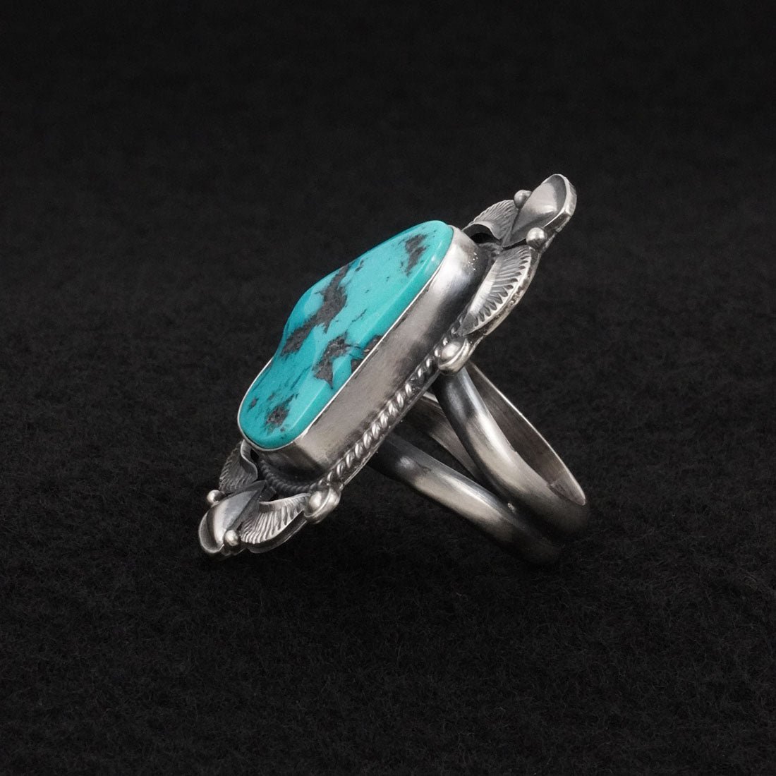 Derrick Gordon Turquoise & Sterling Silver Squash Blossom Set