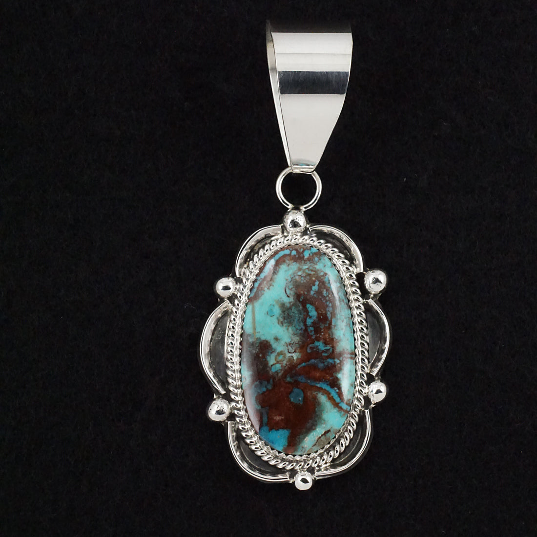 Leslie Nez Turquoise & Sterling Silver Pendant