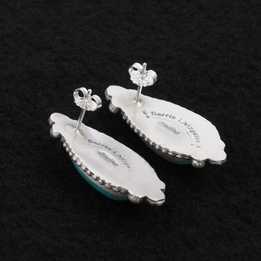 Darrin Livingston Turquoise & Sterling Silver Earrings