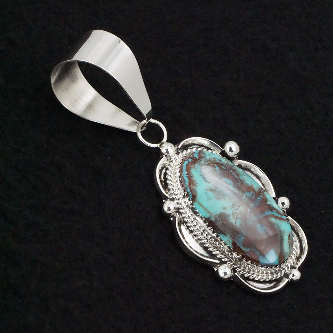 Leslie Nez Turquoise & Sterling Silver Pendant