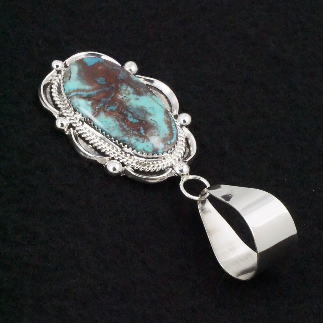 Leslie Nez Turquoise & Sterling Silver Pendant